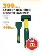 BUCO Lasher 1.8kg Brick Bolster Hammer 1276254-Each offer