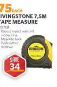 BUCO Livingstone 7, 5M Tape Measure 1007131-Each offer