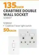 BUCO Crabtree Double Wall Socket 1238507 offer