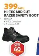 BUCO Hi-Tec Mid Cut Razer Safety Boot 1369267 offer