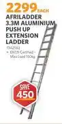BUCO Afriladder 3.3m Aluminium Push Up Extension Ladder (EN131 Certified) 1342563 offer