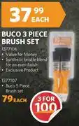 BUCO Buco 3 Piece Brush Set 1377106-Per Set offer