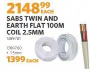 BUCO SABS Twin And Earth Flat 100m Coil (2.5mm) 1389781 offer
