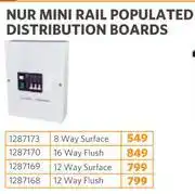 BUCO Nur Mini 8 Way Surface Rail Populated Distribution Box 1287173 offer