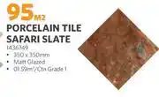 BUCO Porcelain Safari Slate Tile 350 x 350mm (Matt Glazed) 1436749-Per Sqm offer