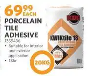 BUCO Porcelain Tile Adhesive 1355436-20Kg offer