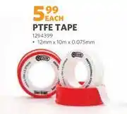 BUCO PTFE Tape 12mm x 10m x 0.075mm 1294399 offer