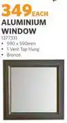 BUCO Aluminium Window (Bronze) 590 x 590mm offer