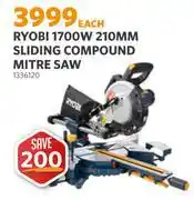 BUCO Ryobi 1700W 210mm Sliding Compound Mitre Saw 1336120 offer