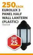 BUCO Eurolux 3 Panel Half Wall Lantern Plastic 1366508 offer