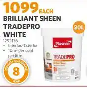 BUCO Plascon 20L Trade Pro Brilliant Sheen White 1292176 offer
