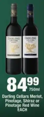 OK Liquor Darling Cellars Merlot, Pinotage, Shiraz or Pinotage Red Wine offer