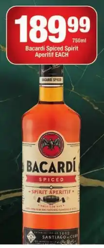 OK Liquor Bacardi Spiced Spirit Aperitif offer
