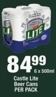 OK Liquor Castle Lite Beer Cans offer
