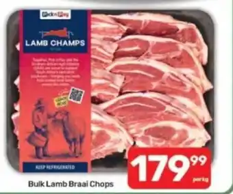 Pick n Pay Lamb Champs Bulk Lamb Braai Chops offer