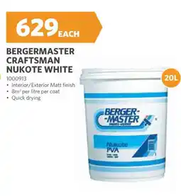 BUCO BERGERMASTER CRAFTSMAN NUKOTE WHITE offer