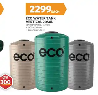 BUCO ECO WATER TANK VERTICAL 2050L offer