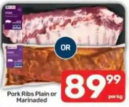 Pick n Pay Pork Ribs Plain or Marinated offer