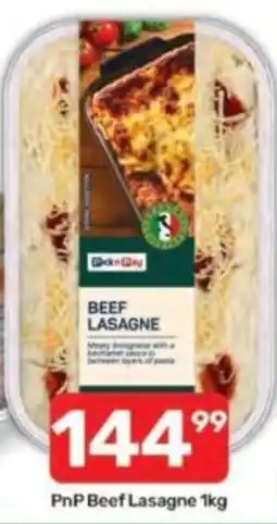 Pick n Pay PnP Beef Lasagne offer