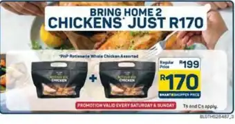 Pick n Pay PnP Rotisserie Whole Chicken Assorted offer