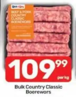 Pick n Pay Bulk Country Classic Boerewors offer