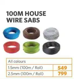 BUCO 100M HOUSE WIRE SABS offer
