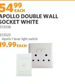 BUCO Apollo double wall socket white offer