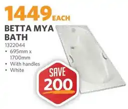 BUCO Betta Mya Bath offer