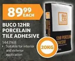 BUCO BU CO 12HR PORCELAIN TILE ADHESIVE offer