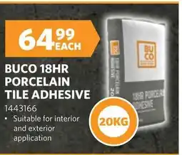 BUCO BUCO 18HR PORCELAIN TILE ADHESIVE offer