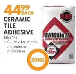 BUCO KWC KWIktile 24 Ceramic Tile Adhesive offer