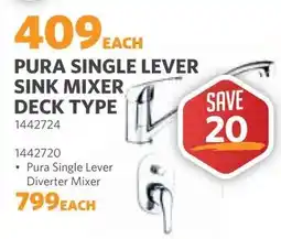 BUCO Pura Single Lever Sink Mixer Deck Type offer