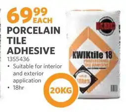 BUCO Kwiktile 18 Porcelain Tile Adhesive offer