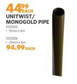 BUCO Unitwist/Monogold Pipe offer