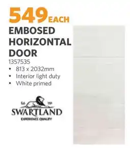 BUCO Swartland Embossed Horizontal Door offer