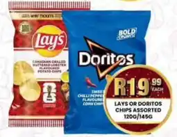 Take 'n Pay Lays or Doritos Chips Assorted offer