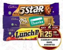 Take 'n Pay Cadbury Large Bars Assorted offer