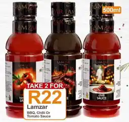 Take 'n Pay Lamzar BBQ, Chilli Or Tomato Sauce offer