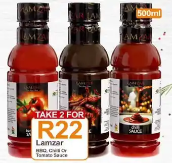Take 'n Pay Lamzar BBQ, Chilli Or Tomato Sauce offer