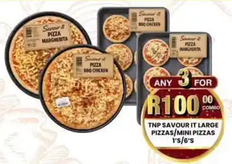 Take 'n Pay Tnp savour it large pizzas/ mini pizzas offer