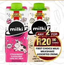 Take 'n Pay First Choice Milki Milkshake Assorted offer