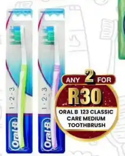 Take 'n Pay Oral B 123 Classic Care Medium Toothbrush offer
