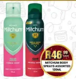 Take 'n Pay Mitchum body sprays assorted offer
