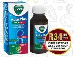 Take 'n Pay Vicks actaplus wet & dry cough syrup offer