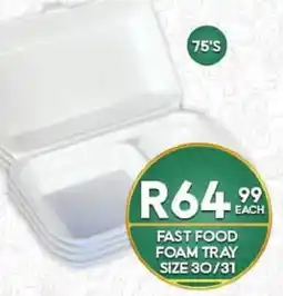 Take 'n Pay Fast Food Foam Tray offer