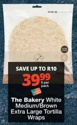 Checkers The Bakery White Medium/Brown Extra Large Tortilla Wraps offer