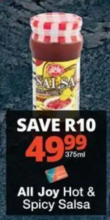 Checkers All Joy Hot & Spicy Salsa offer