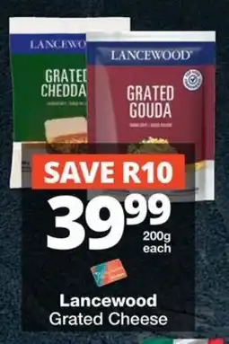 Checkers Lancewood Grated Cheese offer