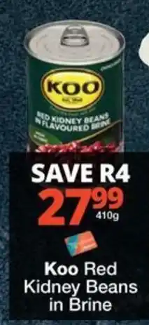 Checkers Koo Red Kidney Beans in Brine offer