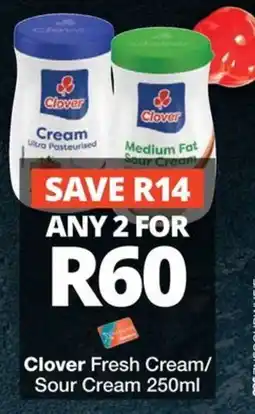 Checkers Clover Fresh Cream/Sour Cream offer